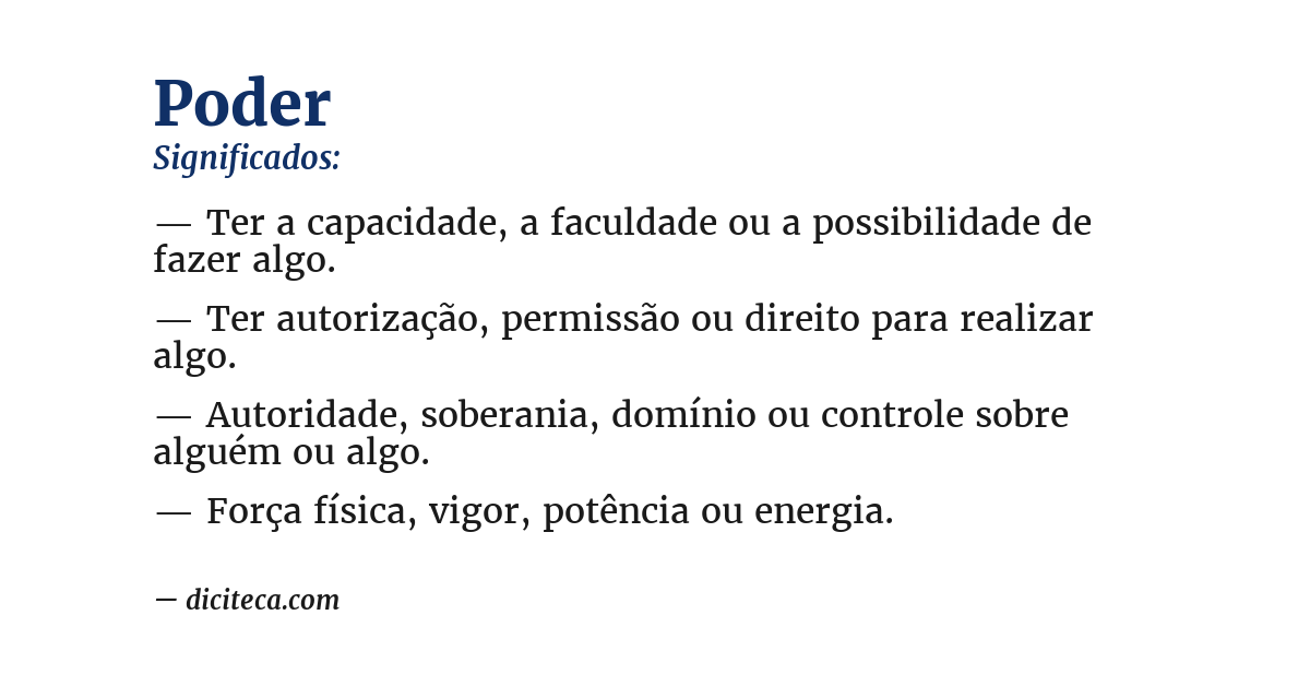 Significado de poder