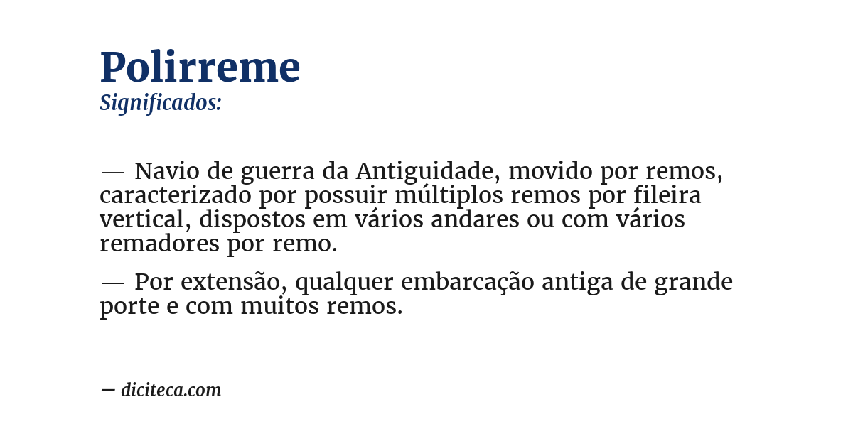 Significado de polirreme