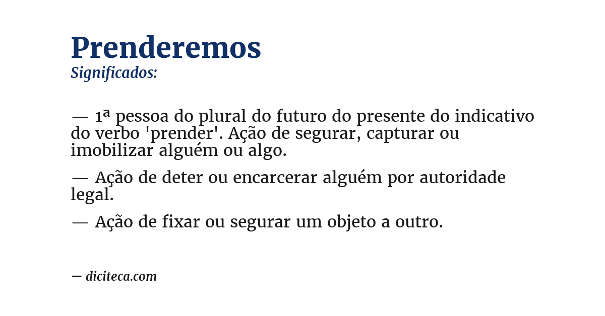 Significado de prenderemos