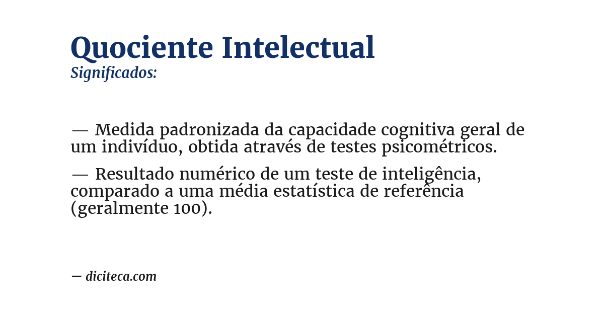 Significado de quociente intelectual