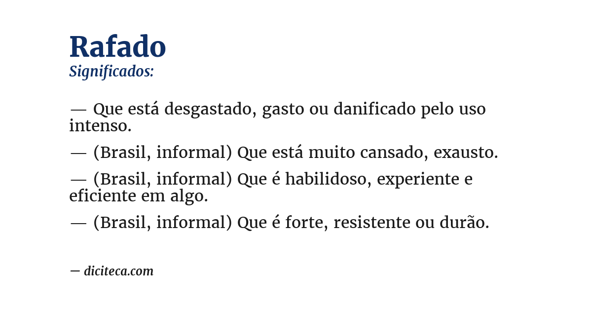 Significado de rafado