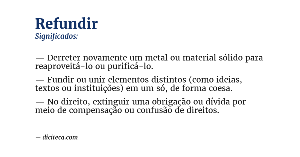 Significado de refundir