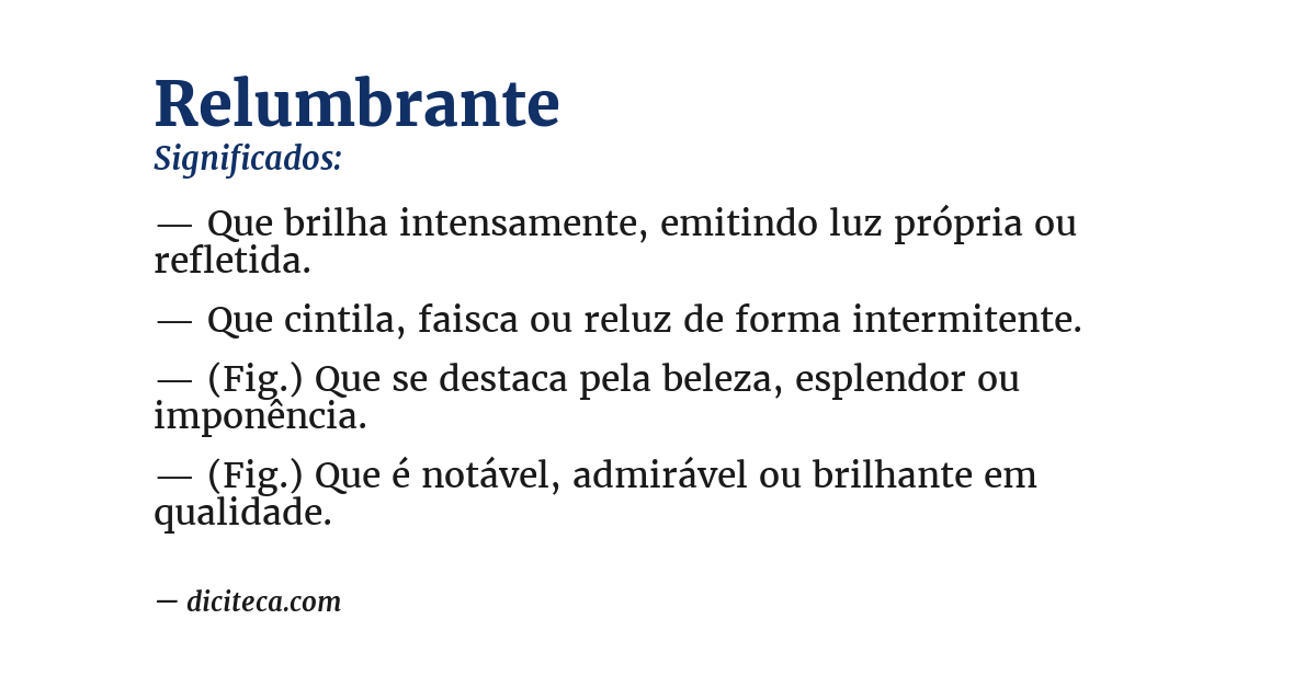 Significado de relumbrante