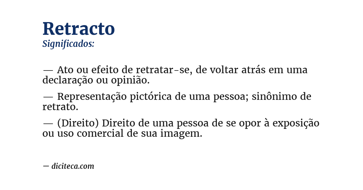 Significado de retracto