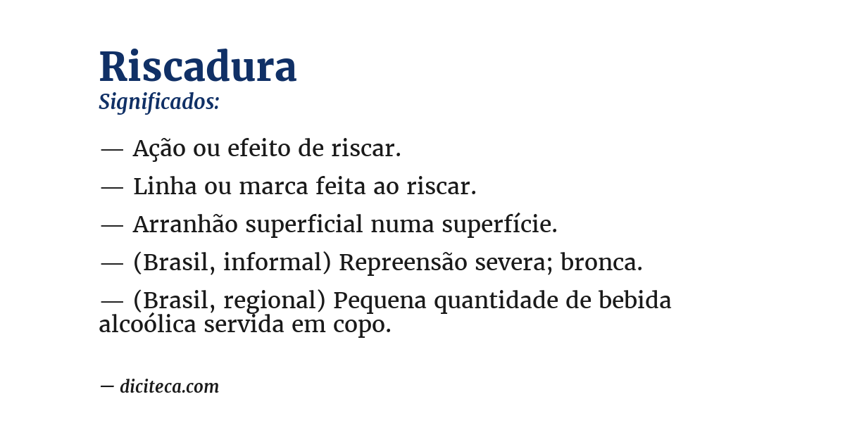 Significado de riscadura