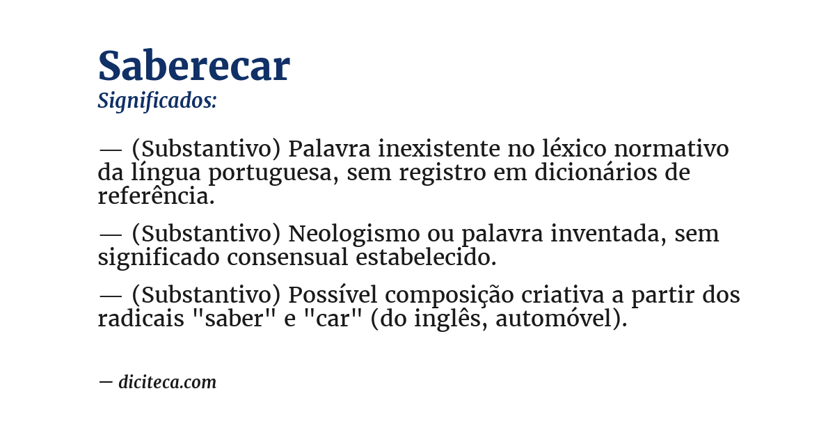 Significado de saberecar