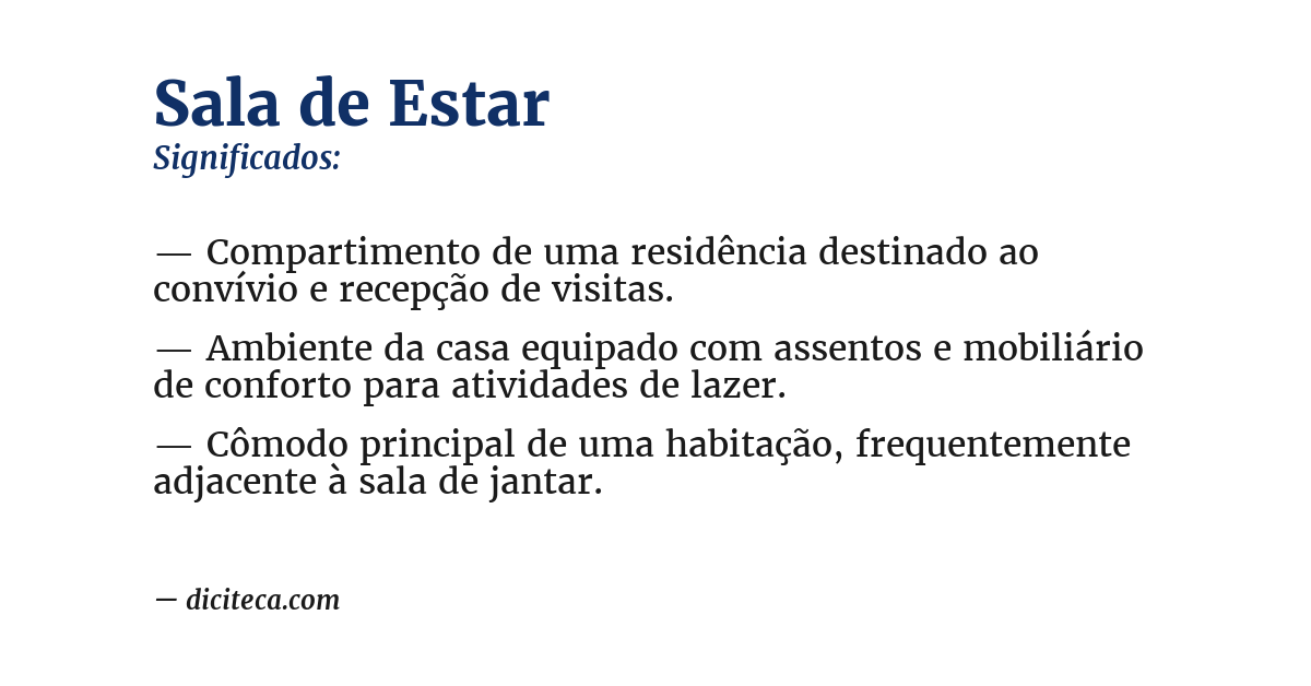 Significado de sala de estar