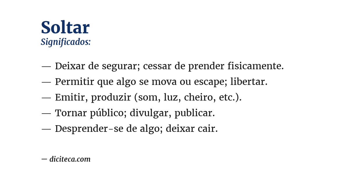 Significado de soltar
