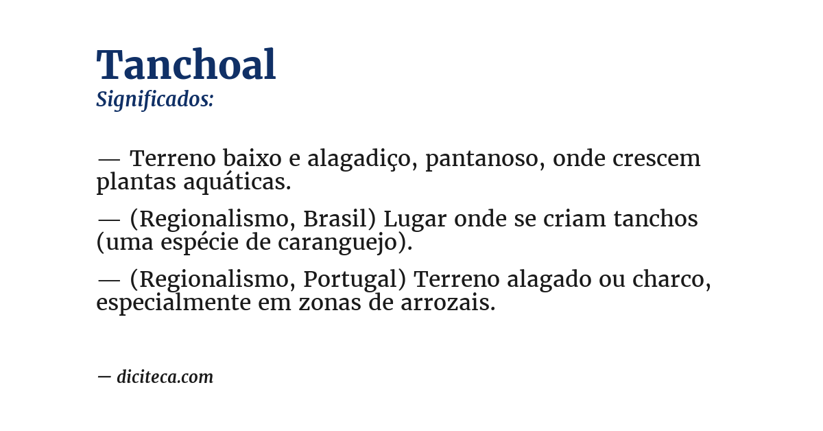Significado de tanchoal
