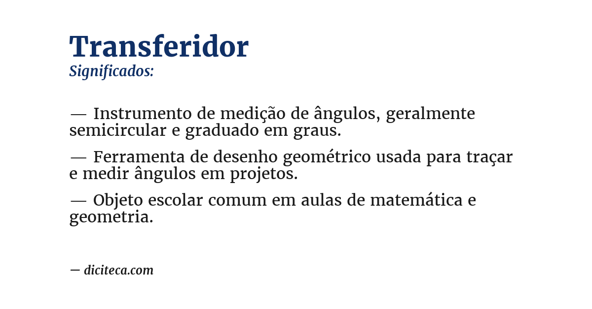Significado de transferidor