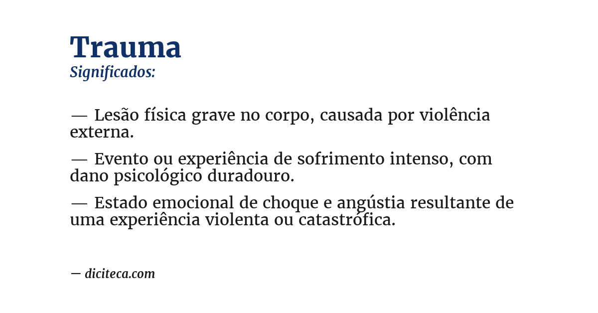Significado de trauma