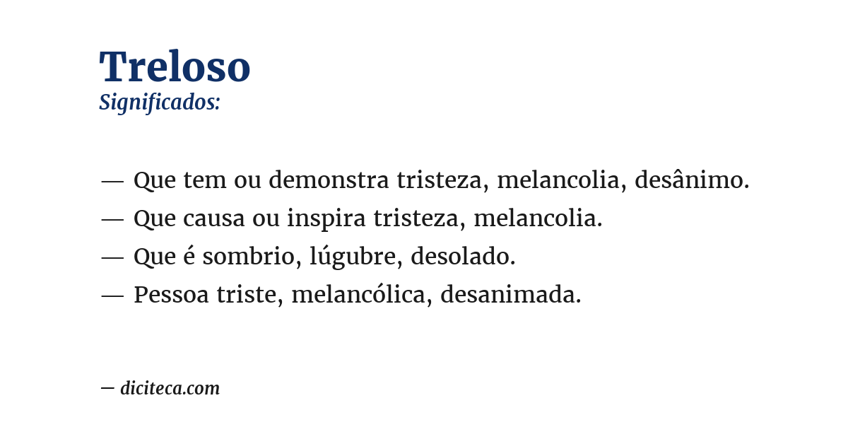 Significado de treloso