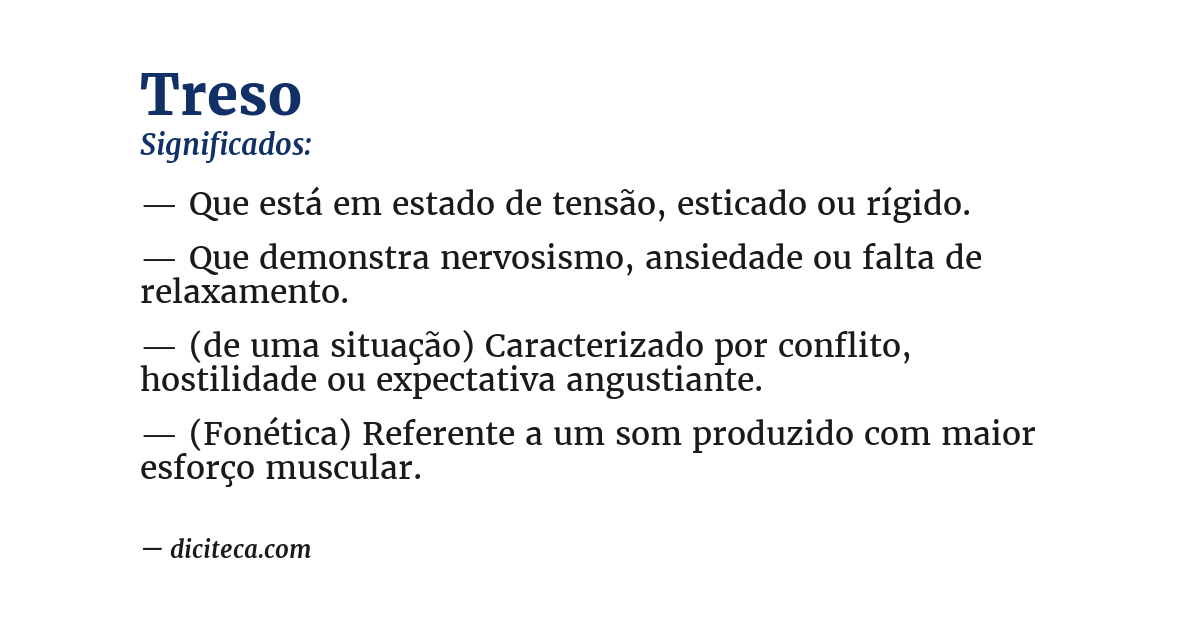 Significado de treso