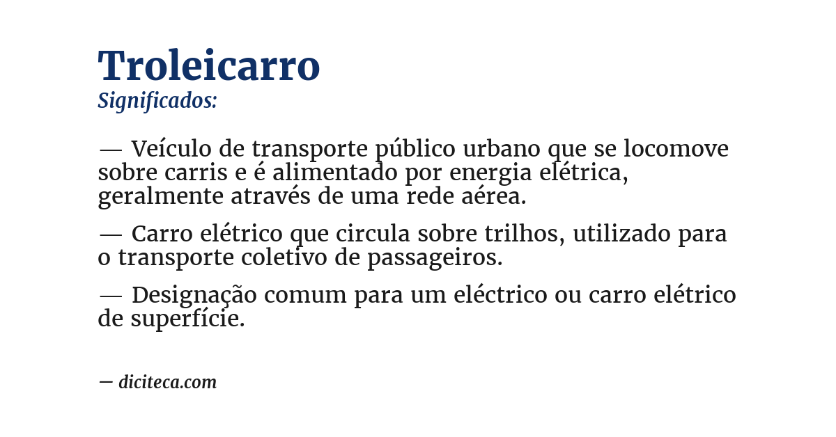Significado de troleicarro