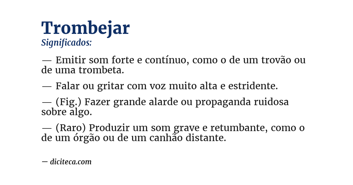 Significado de trombejar