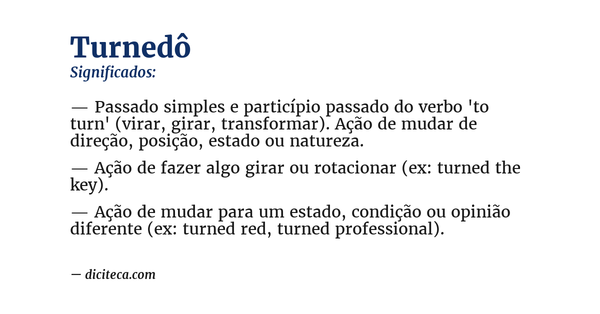 Significado de turnedô
