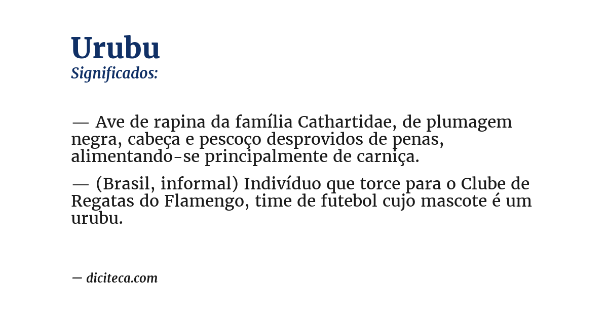 Significado de urubu
