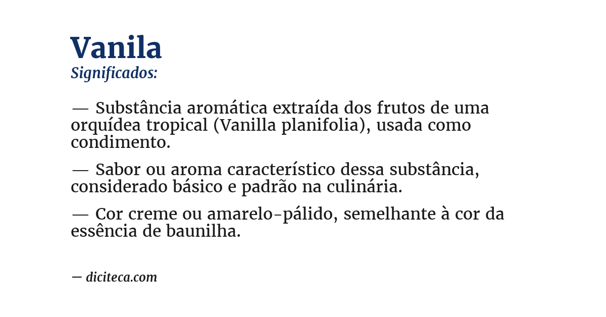 Significado de vanila
