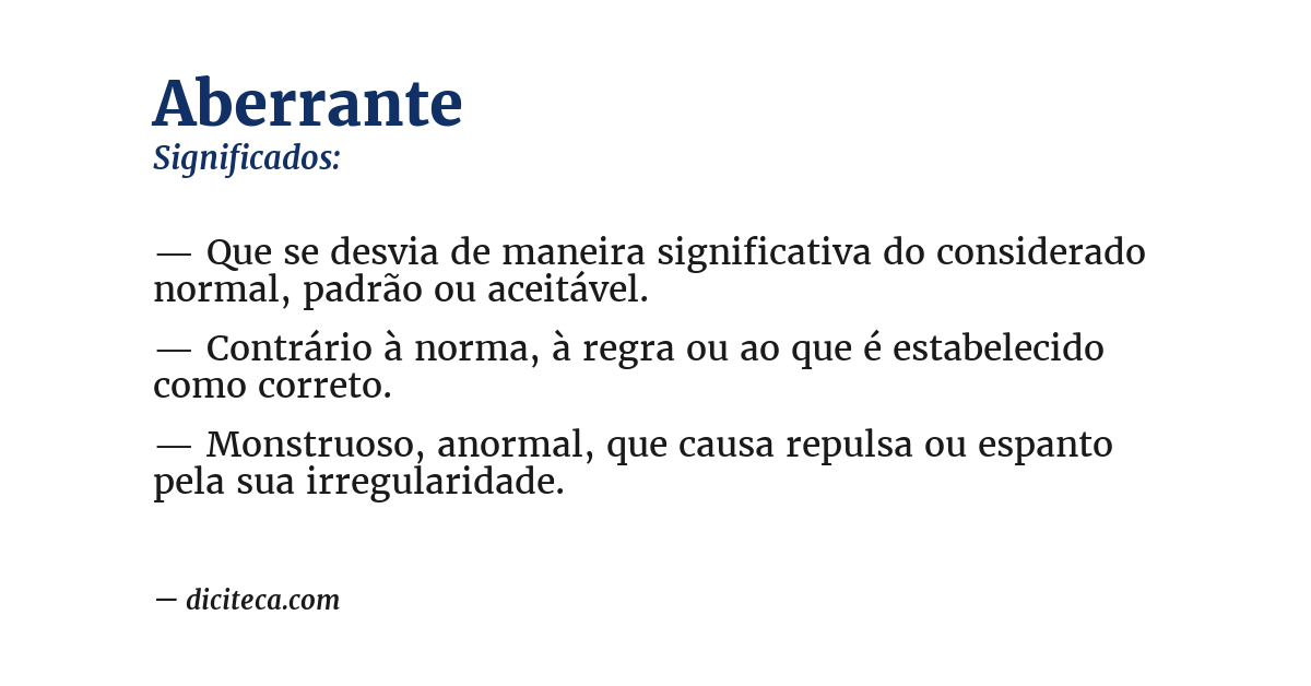 Significado de aberrante
