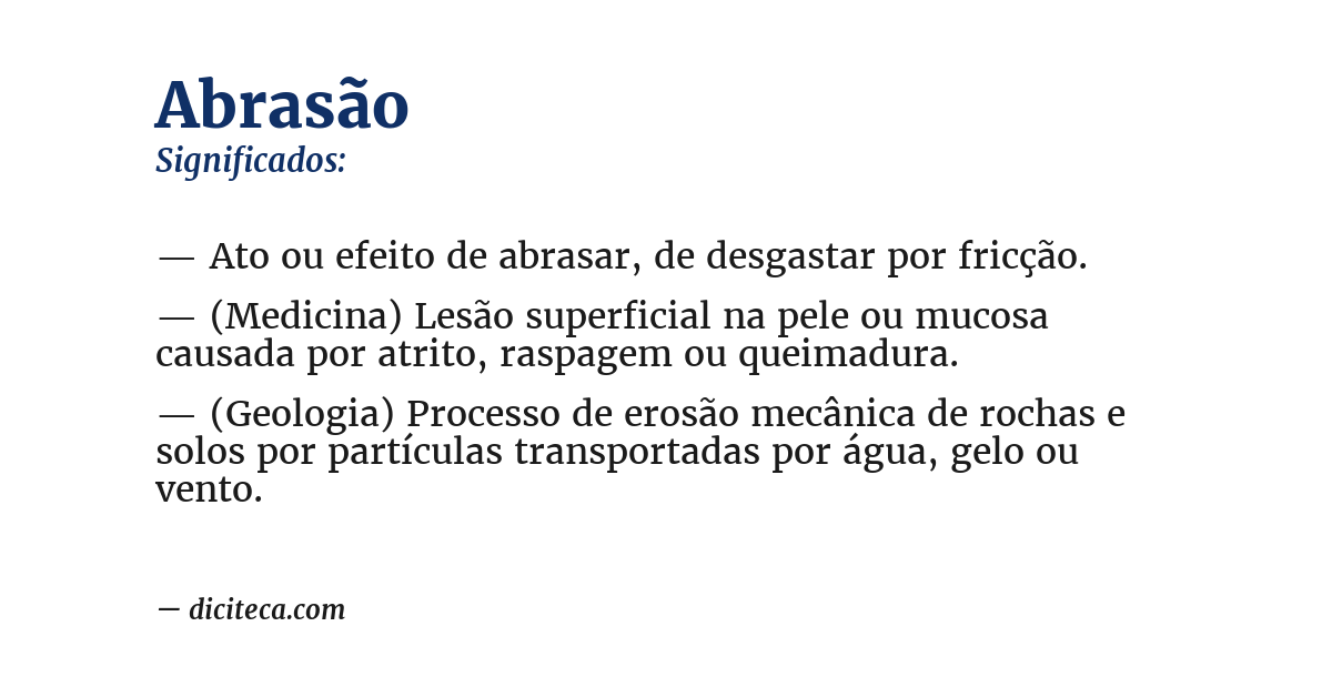 Significado de abrasão