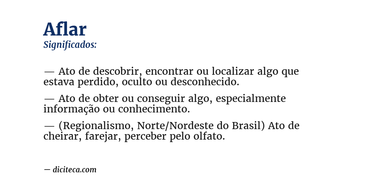 Significado de aflar