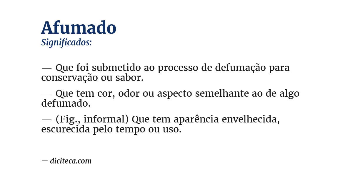 Significado de afumado