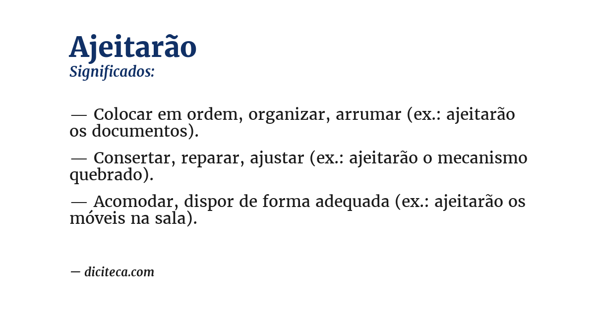 Significado de ajeitarão