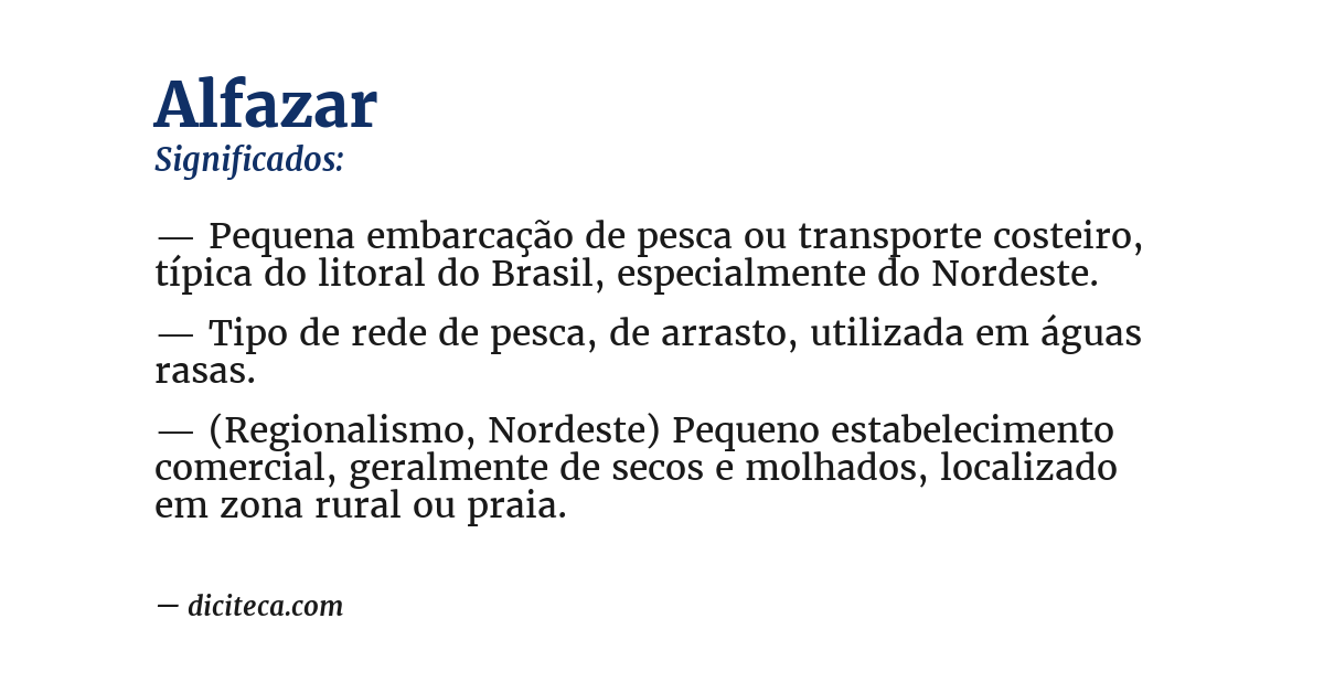 Significado de alfazar