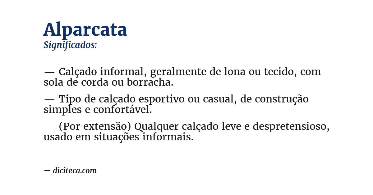 Significado de alparcata