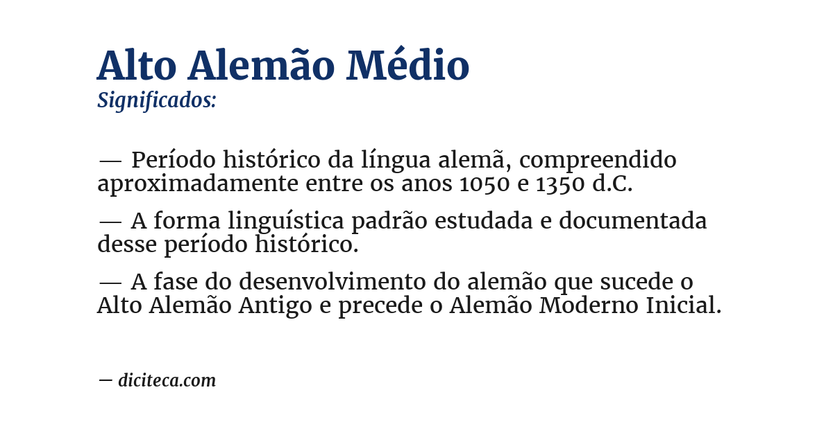 Significado de alto alemão médio