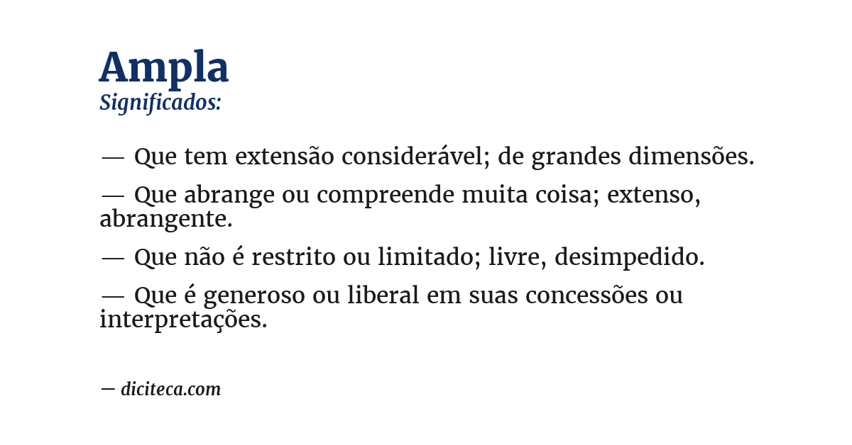 Significado de ampla