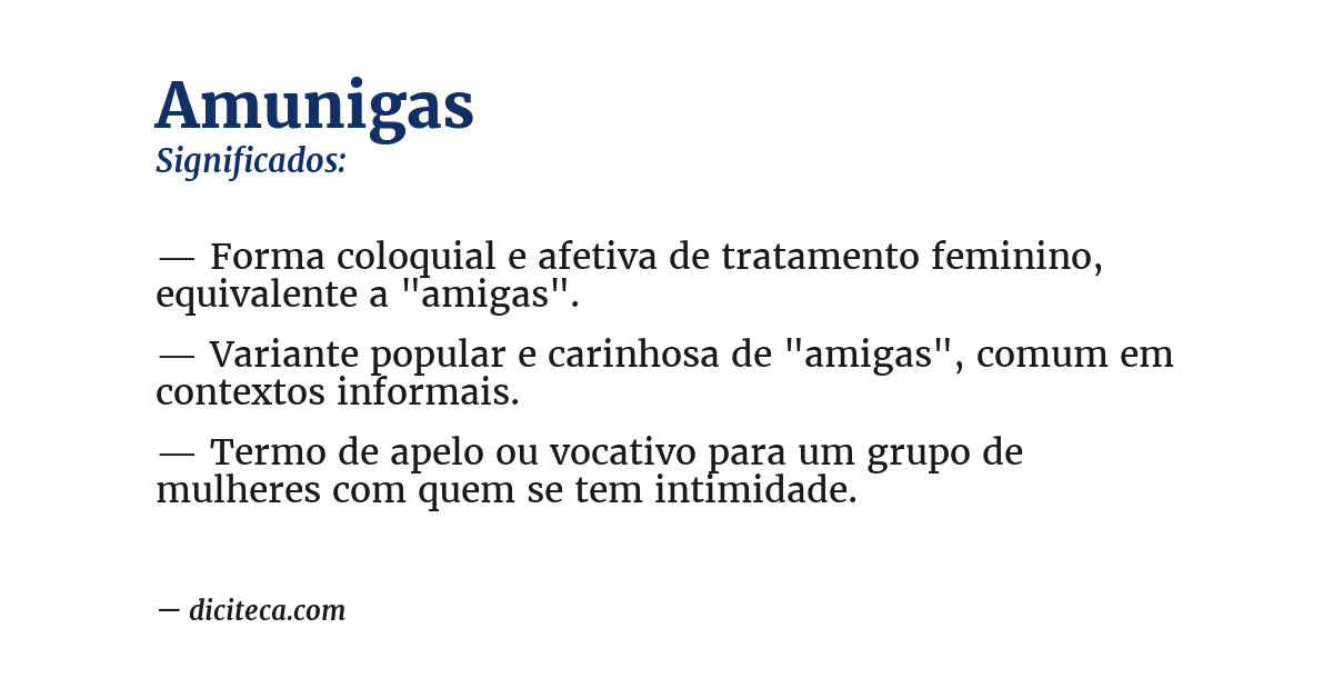 Significado de amunigas