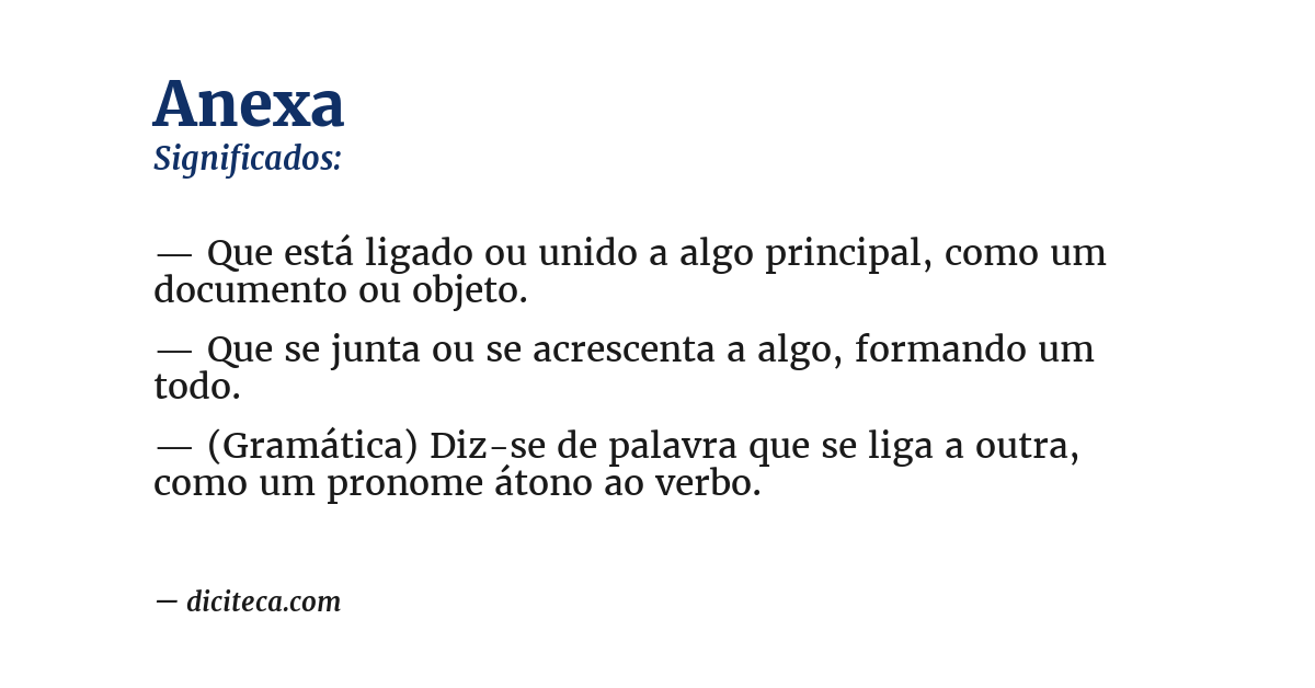 Significado de anexa