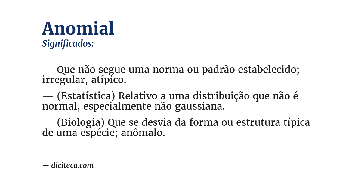 Significado de anomial