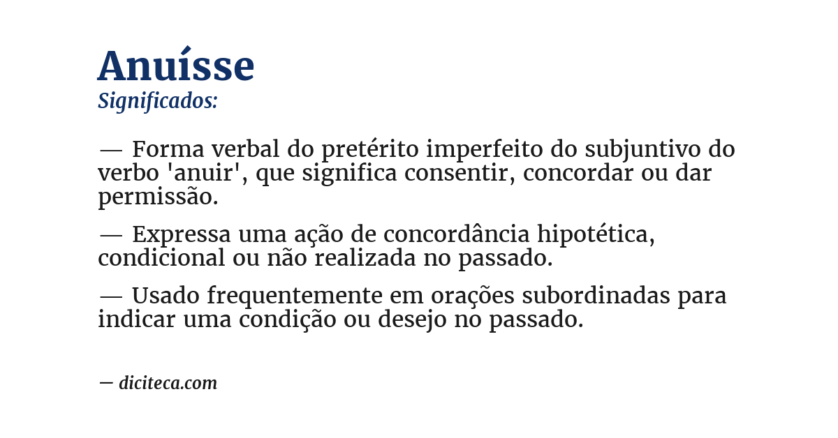 Significado de anuísse