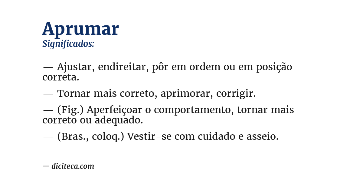 Significado de aprumar