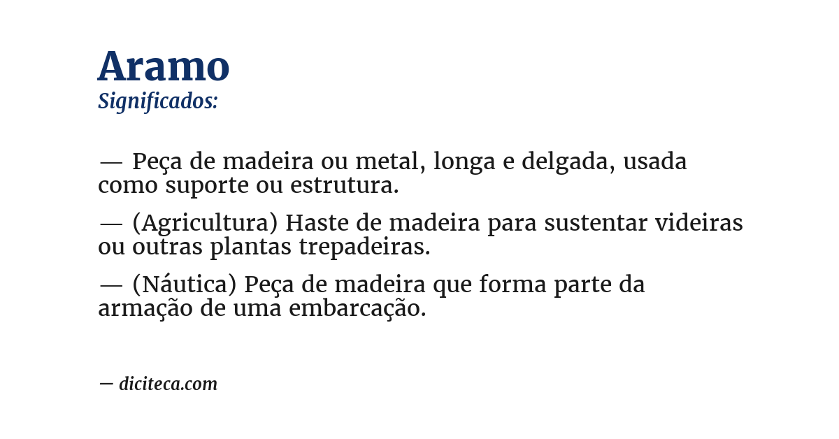 Significado de aramo