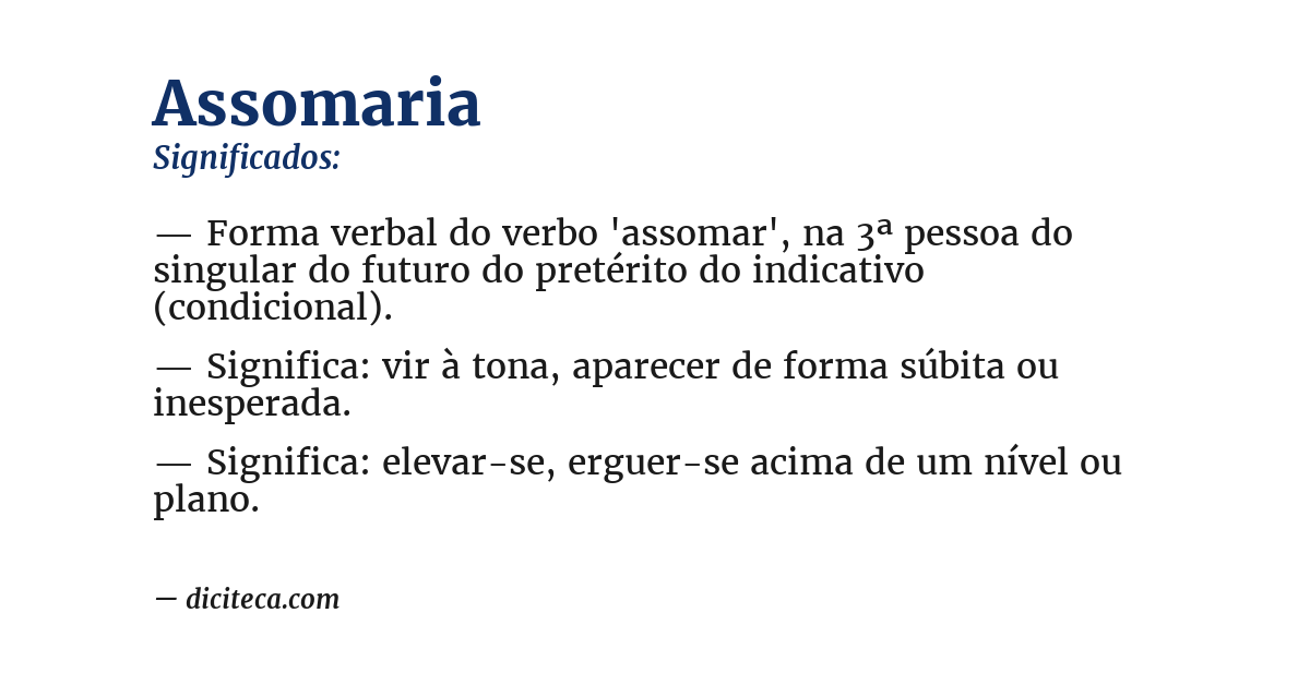 Significado de assomaria