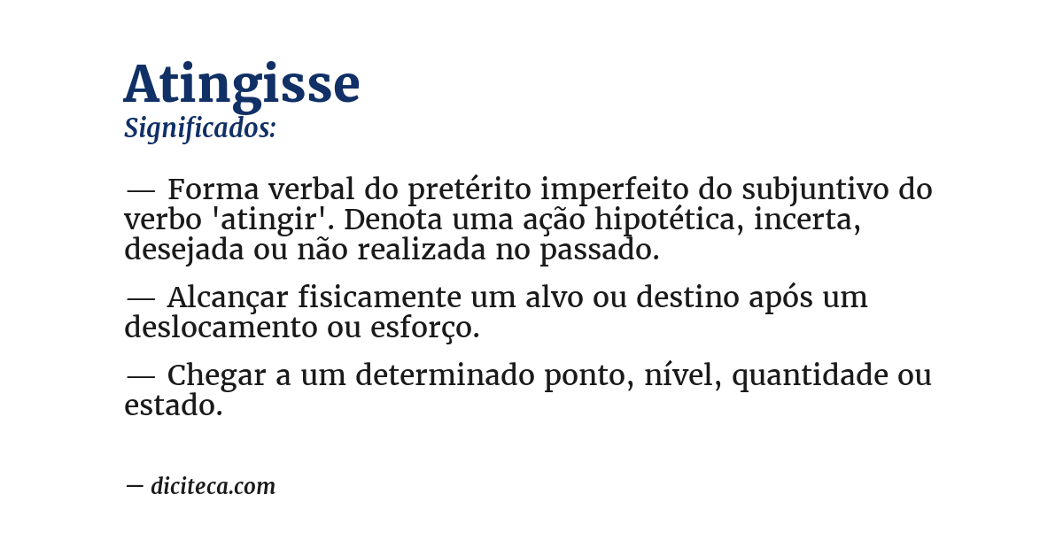Significado de atingisse