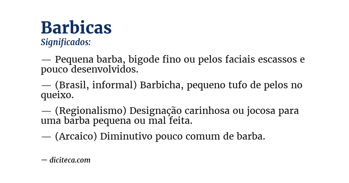 Significado de barbicas