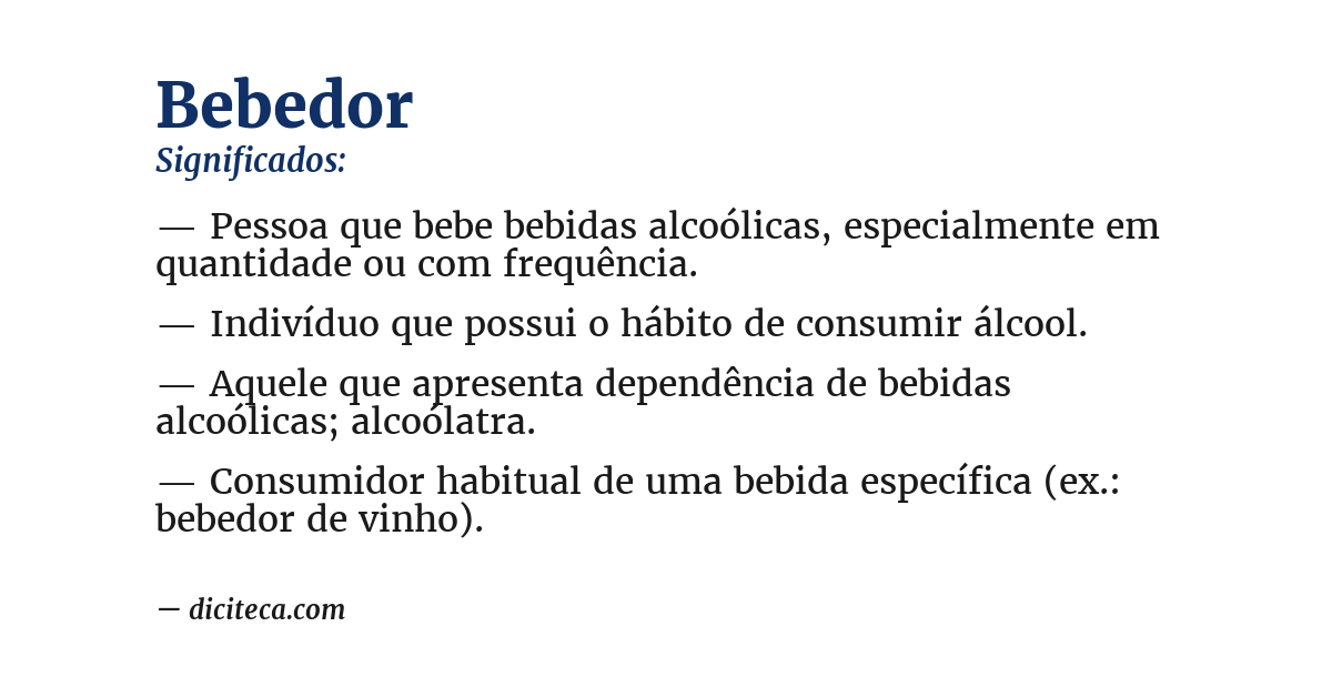 Significado de bebedor