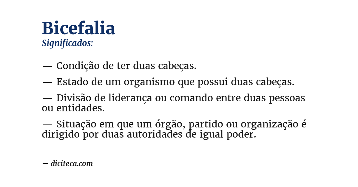 Significado de bicefalia