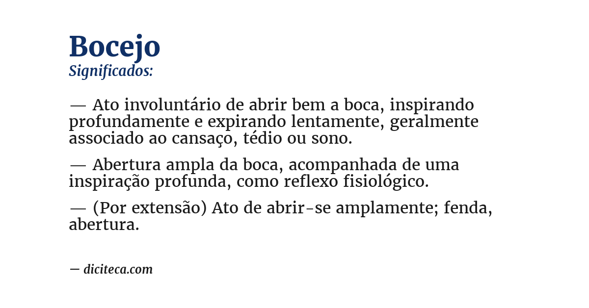 Significado de bocejo