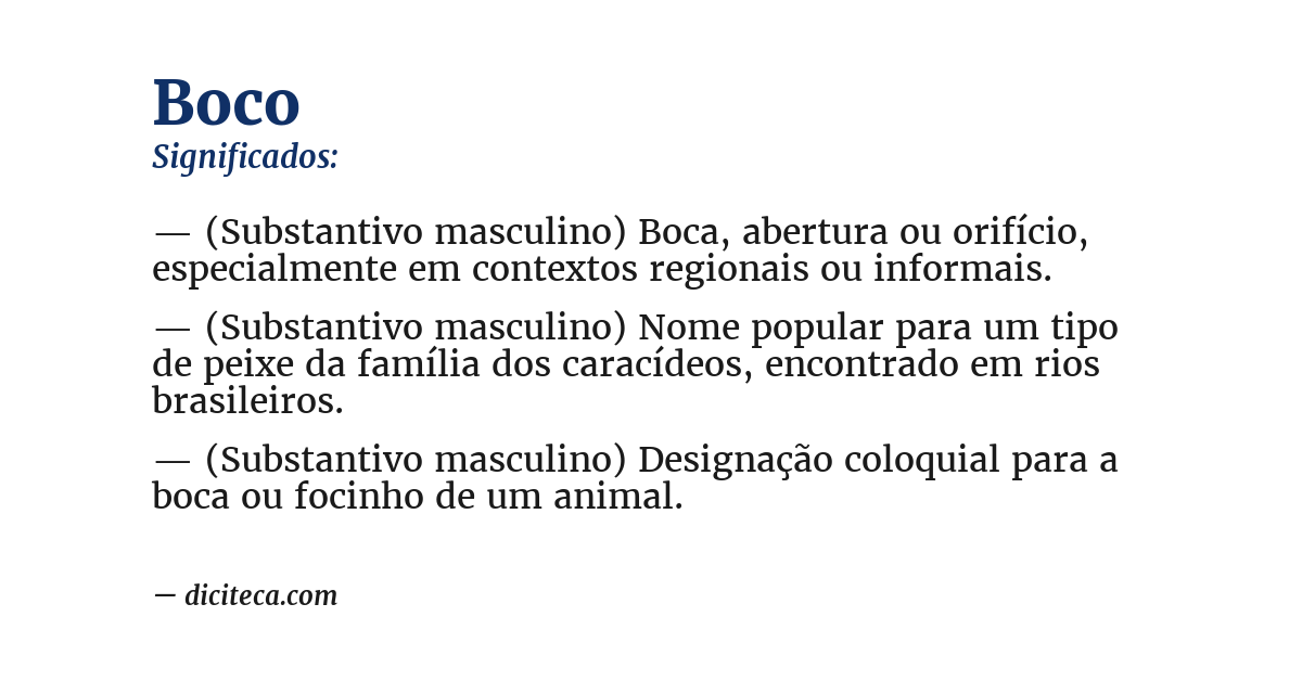 Significado de boco