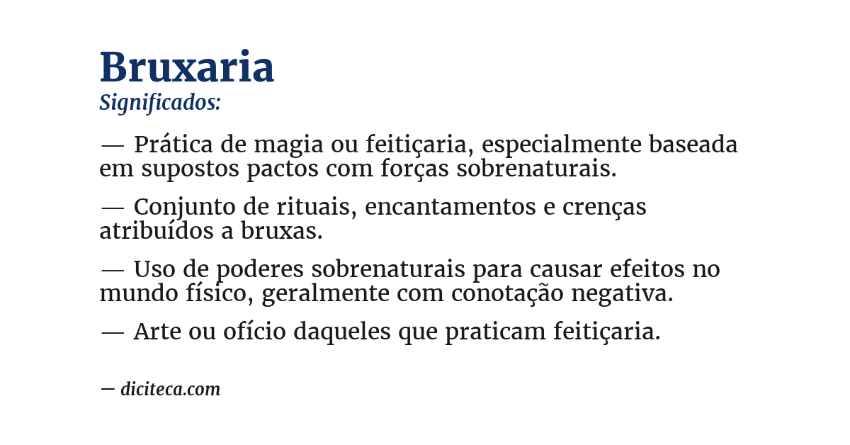 Significado de bruxaria
