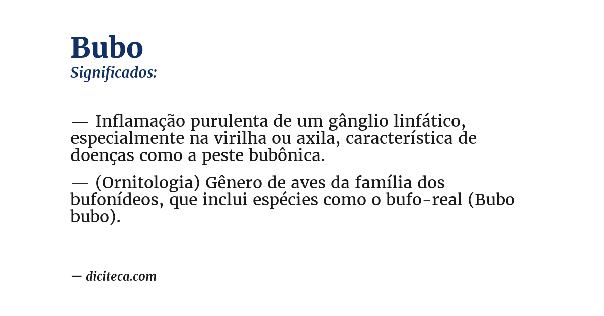 Significado de bubo