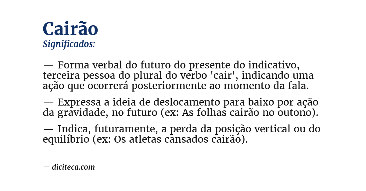 Significado de cairão