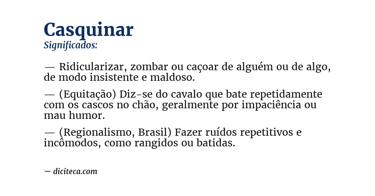 Significado de casquinar