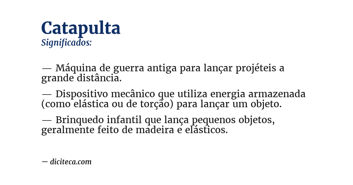 Significado de catapulta