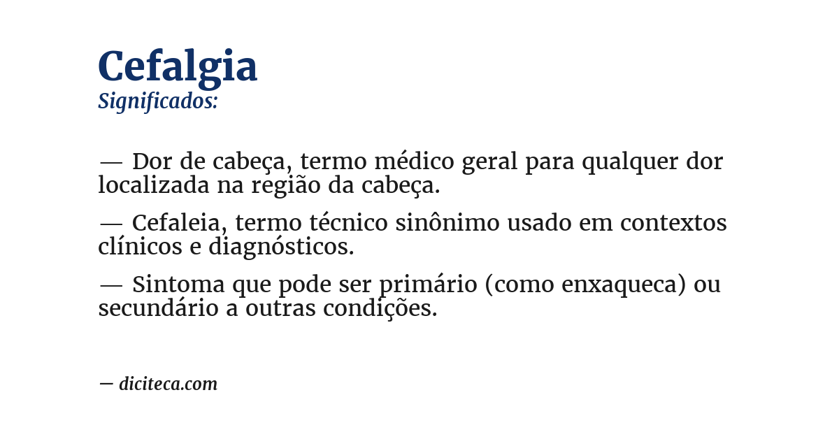 Significado de cefalgia